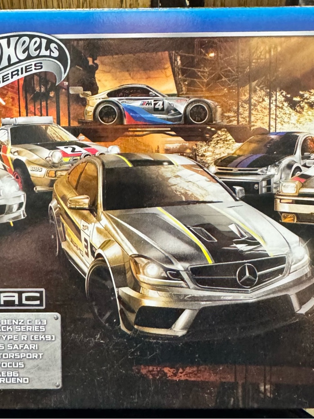 Hot Wheels Kids Silver Mercedes-Benz Toy Car - Racing Stripe